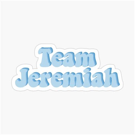 Blue Team Jeremiah The Summer I Turned Pretty Sticker On Redbubble