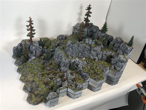 3d printed modular hex terrain - print area terrain or complete tables