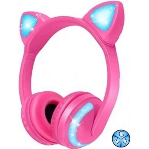 Headphone Bluetooth Ilumina O Led Fone Sem Fio De Gatinho Exbom