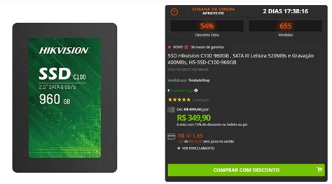 Terabyte On Twitter OFERTA SSD Hikvision C100 960GB SATA III