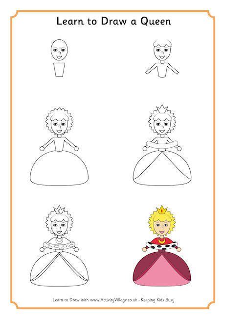 Learn To Draw A Queen Queen Drawing Learn To Draw Art Drawings For Kids