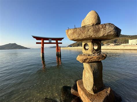 尾道市の厳島神社の鳥居 フリー写真テイクアウト