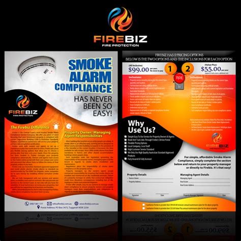 Create A Modern Professional A4 Flyer For A Smoke Alarm Service Company