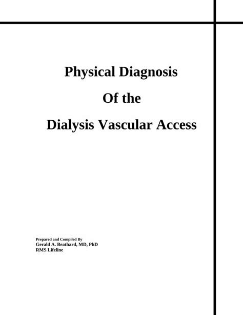 PDF Physical Diagnosis Of The Dialysis Vascular Access Pdf DOKUMEN TIPS