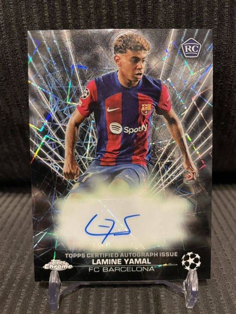 Lamin Yamal Topps Chrome Uefa Black Lazer Rc Auto