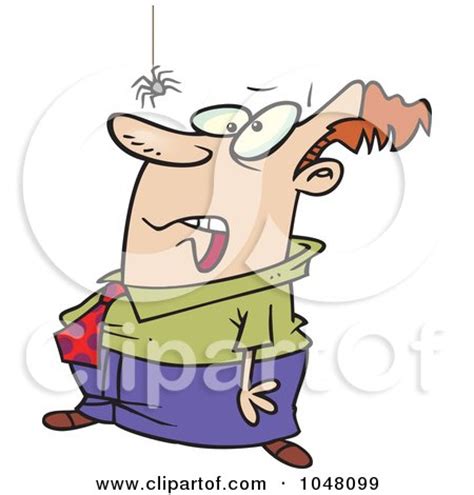 Royalty-Free (RF) Clip Art Illustration of a Cartoon Scared Man ...