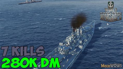 World Of WarShips Montana 7 KILLS 280K Damage Replay Gameplay