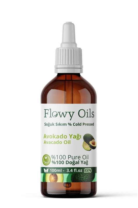 Flowy Oils Avokado Yağı 100 Doğal Bitkisel Sabit Yağ Avacado Oil 100ml