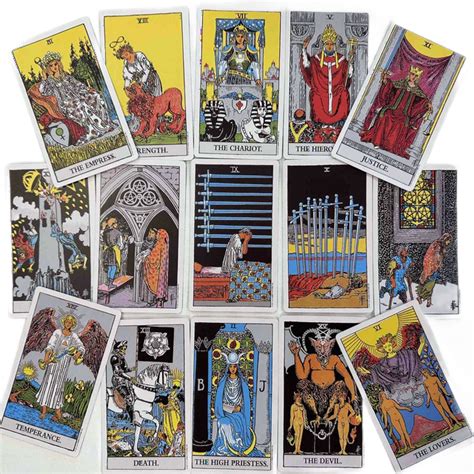 Original Size 3x5 Vintage The Rider Waite Tarot Deck By Arthur Edward