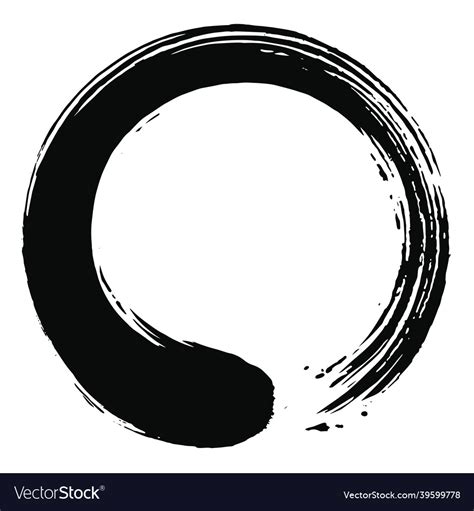 Enso Zen Circle Brush Royalty Free Vector Image