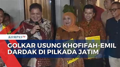 Resmi Golkar Usung Khofifah Emil Dardak Di Pilkada Jatim Youtube