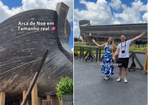 Qual Tamanho Da Arca De Noe - Brasileira visita a réplica da Arca de Noé em tamanho real, que custou ...