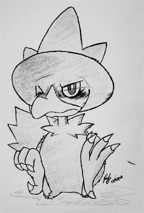 The Big Imageboard Tbib Ambiguous Gender Avian Bird Bird Feet Blush Monochrome Murkrow