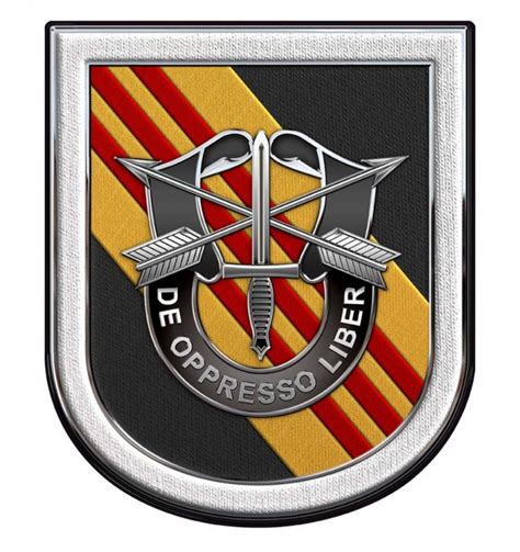 5th Special Forces Group Vietnam And Present Flash All Metal Sign 10