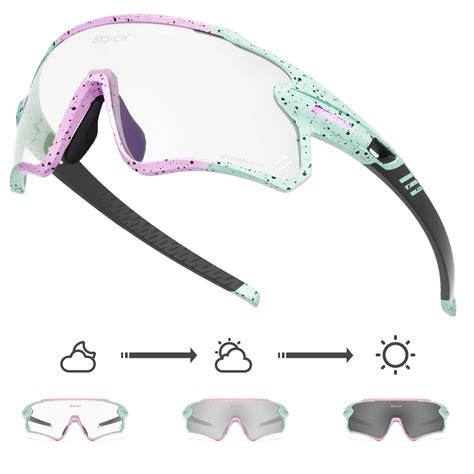 New Scvcn Photochromic Sunglasses For Mtb Road Cycling Glasses Speed