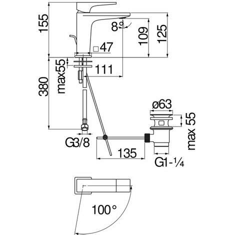 Nobili Seven Series Mitigeur de lavabo à économie d énergie SEE124118