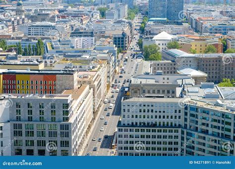 Cityscape Aerial View Of Berlin City Business District Editorial