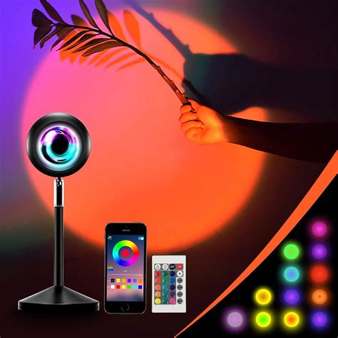 Sunset Projection Lamp Sunset Lamp App Controlled Multiple Colors LED