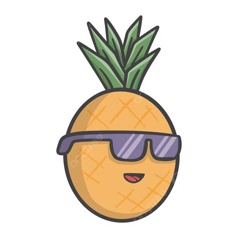 Cool Pineapple Using Sunglasses Pineapple Cool Sunglasses Png