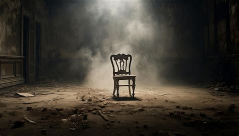 premium ai image empty room   single chair   center