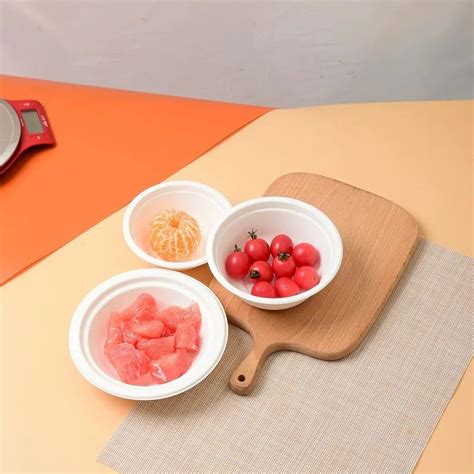 Biodegradable Disposable Sugarcane Bagasse Paper Pulp Mould Soup Salad