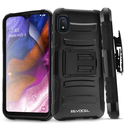 Galaxy A10e Case Evocel [belt Clip Holster] [kickstand] [hd Screen Protector] [dual Layer