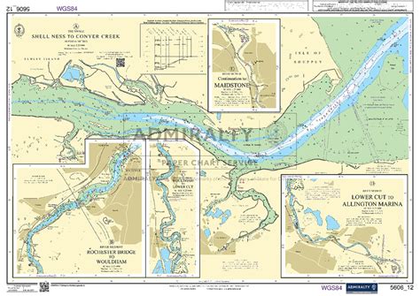 Admiralty 560612 Small Craft Chart The Swale Thames Estuary Only £