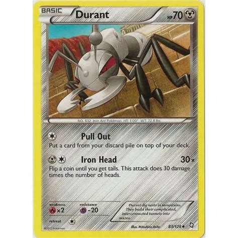 Pokemon Black White Noble Victories Single Card Uncommon Durant 83 ToyWiz