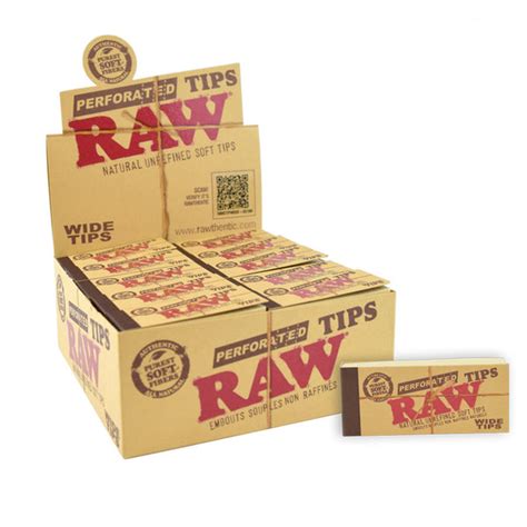 Raw Tips Wide Perforated Bc Smoke Shop