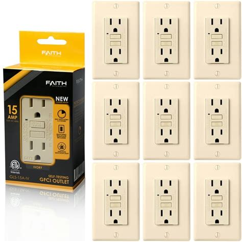 Faith 15a Gfci Outlets Slim Non Tamper Resistant Gfi Duplex