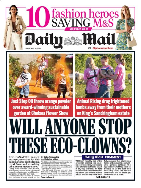 Daily Mail Front Page Th Of May Tomorrow S Papers Today