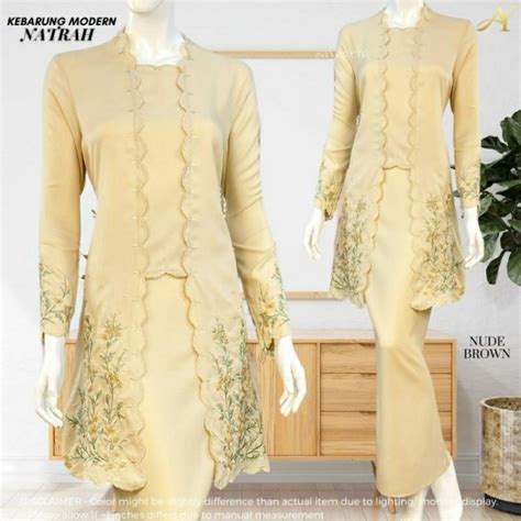 Baju Kebarung Modern Sulam Natrah Nadirah Baju Raya Nikah Bride