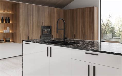 Modern Walnut Kitchen Cabinets Rta Oppolia