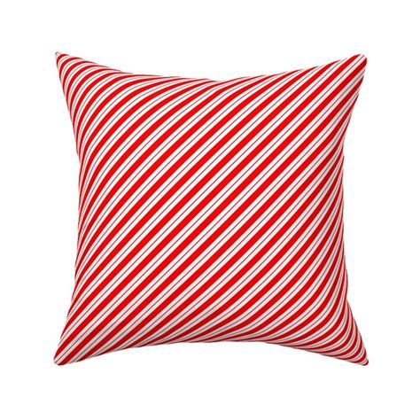 Candy Cane Stripes in Pure Red and White Fabric | Spoonflower