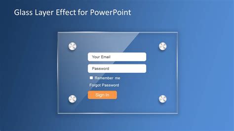 Glass Layer Effect PowerPoint Template SlideModel