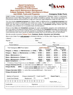 Fillable Online Afm Standards Check List For Afm Packages Fax Email