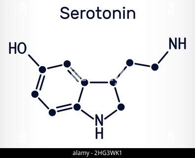 La serotonina es una molécula la serotonina Fórmula química