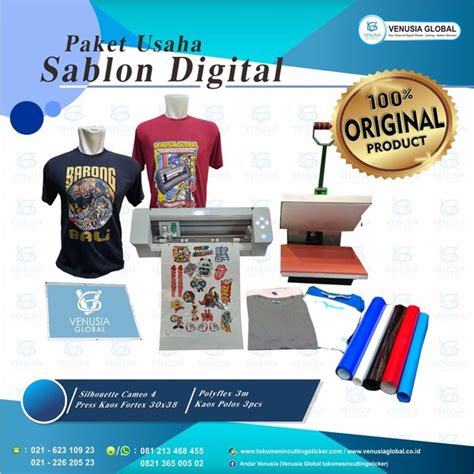 Jual Paket Usaha Ukm Sablon Digital Cutting Press Distro Jersey