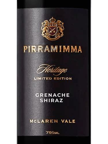 Pirramimma Heritage Limited Edition Grenache Shiraz Vivino Us