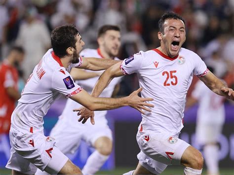 AFC Asian Cup Tajikistan Edge Lebanon Qatar Defeat China Emirates