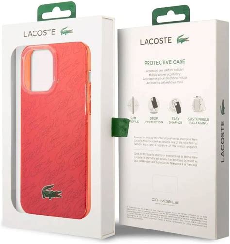 Lacoste Iml Double Layer Hard Case Dyed Bumper Signature Pattern Drop