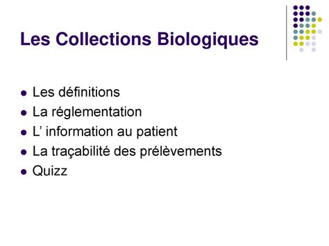 Les Collections Biologiques Ppt T L Charger