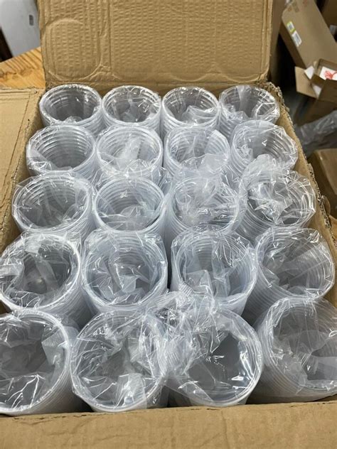 Lilymicky 1000 Pack 10 Oz Clear Plastic Cups Disposable Drinking Cups