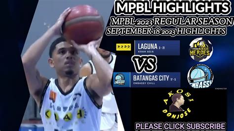 Mpbl Highlights Laguna Vs Batangas City Youtube