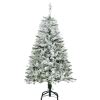 HOMCOM Árvore de Natal Artificial 120 cm Neve Ignífugo 200