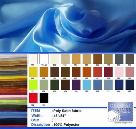 Poly Satin Fabric Plain Solids Multiple At Best Price In Surat ID