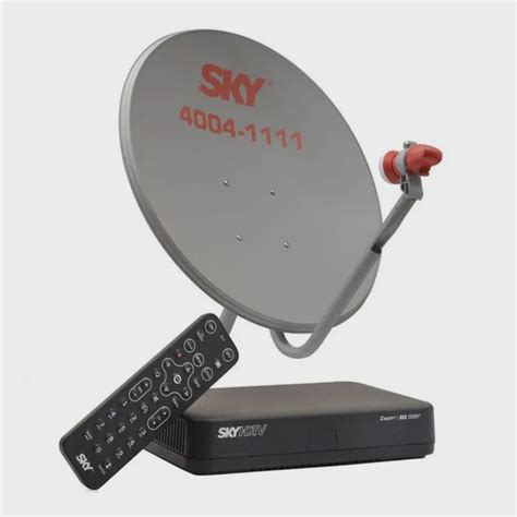 Kit Conversor e Antena Sky Vivensis Pré Pago Conforto HD 60cm Preto