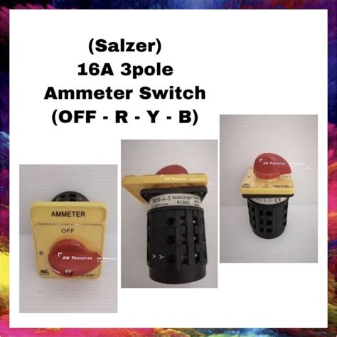 Salzer 16A 3pole Ammeter Switch OFF R Y B Shopee Malaysia