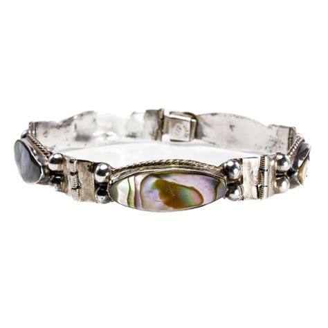 Silver Abalone Bracelet Gem