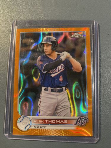 2022 Topps Chrome Pro Debut Alek Thomas Orange RayWave Refractor RC